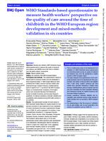 WHO Standards-based questionnaire to measure health workers’ perspective on the quality of care around the time of childbirth in the WHO European region: development and mixed-methods validation in six countries