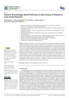 Nurses’ Knowledge about Delirium in the Group of Intensive Care Units Patients