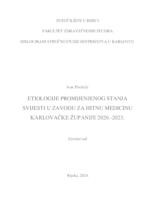 ETIOLOGIJE PROMIJENJENOG STANJA SVIJESTI U ZAVODU ZA HITNU MEDICINU KARLOVAČKE ŽUPANIJE 2020.-2023.