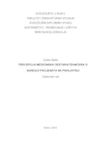PERCEPCIJA MEDICINSKIH SESTARA/TEHNIČARA O
 AGRESIJI PACIJENATA NA PSIHIJATRIJI
