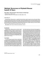 Multiple recurrence of hydatid disease lasted 19 years