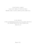 prikaz prve stranice dokumenta UTJECAJ SMJENSKOG RADA NA KVALITETU ŽIVOTA I KVALITETU SNA MEDICINSKIH SESTARA/TEHNIČARA