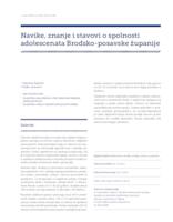 prikaz prve stranice dokumenta Navike, znanje i stavovi o spolnosti adolescenata Brodsko-posavske županije
