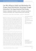prikaz prve stranice dokumenta Možemo li edukacijom utjecati na naviku i motivaciju za pravilnom tehnikom dezinfekcije ruku? Eksperimentalno pilot istraživanje