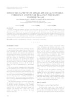 prikaz prve stranice dokumenta MIND IN THE GAP BETWEEN NEURAL AND SOCIAL NETWORKS – CYBERSPACE AND VIRTUAL REALITY IN PSYCHIATRY AND HEALTHCARE